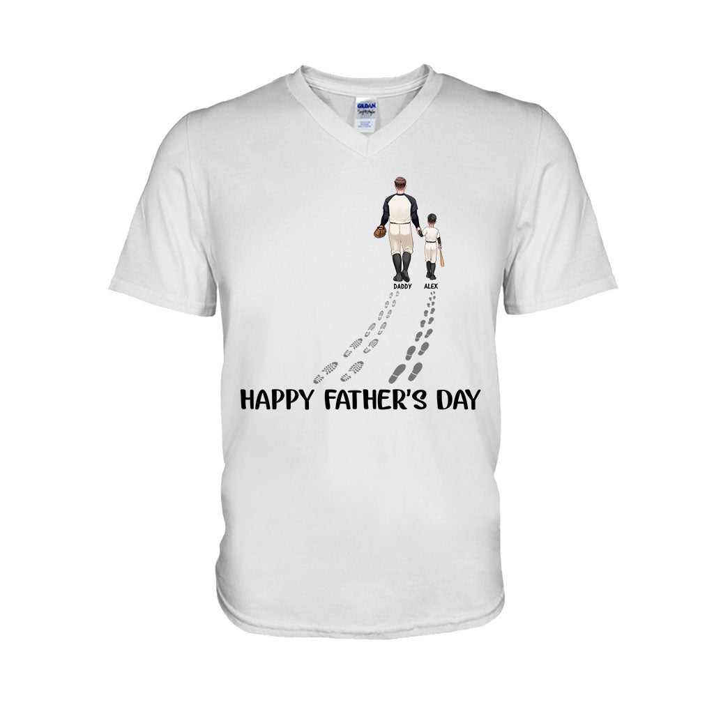 Happy Father's Day Baseball Dad - Personalized Baseball T-shirt And Hoodie