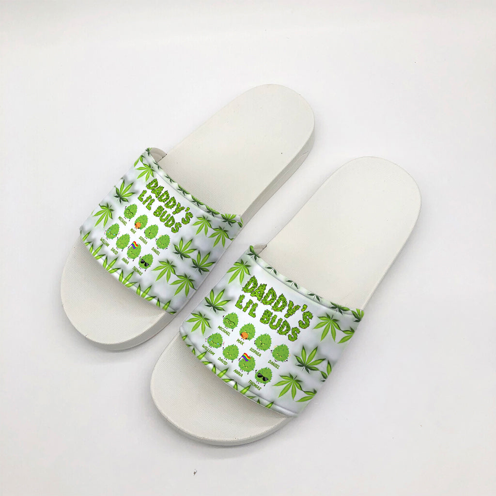 Daddy's Lil Buds Any Title - Personalized Weed Slide Sandals