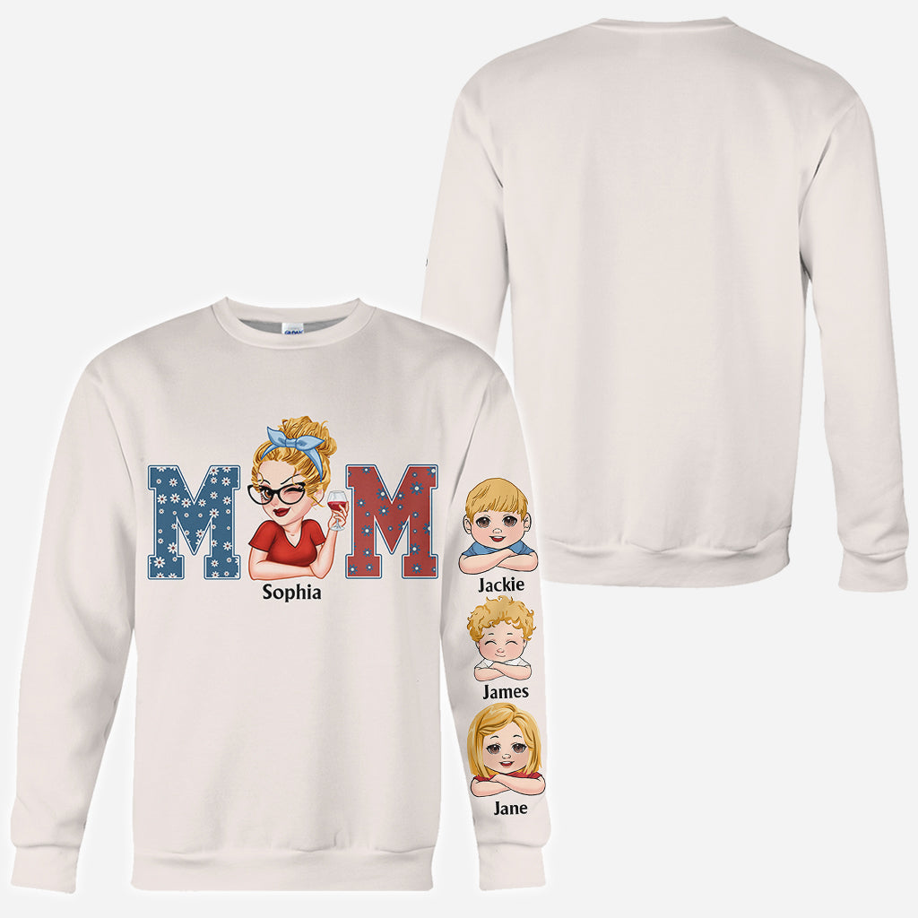 American Mama Any Title Vintage Retro Style - Personalized Mother All Over Shirt