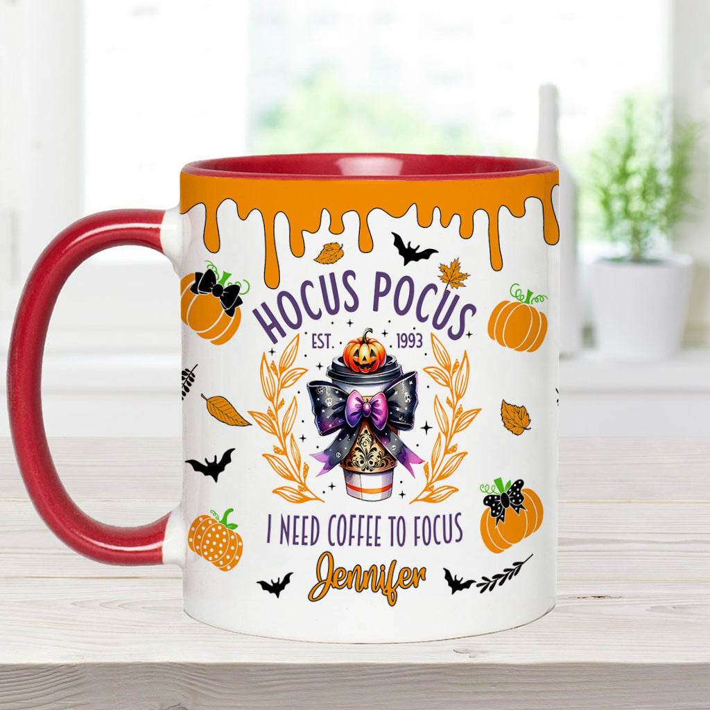 I Need Coffee - Personalized Witch Accent Mug