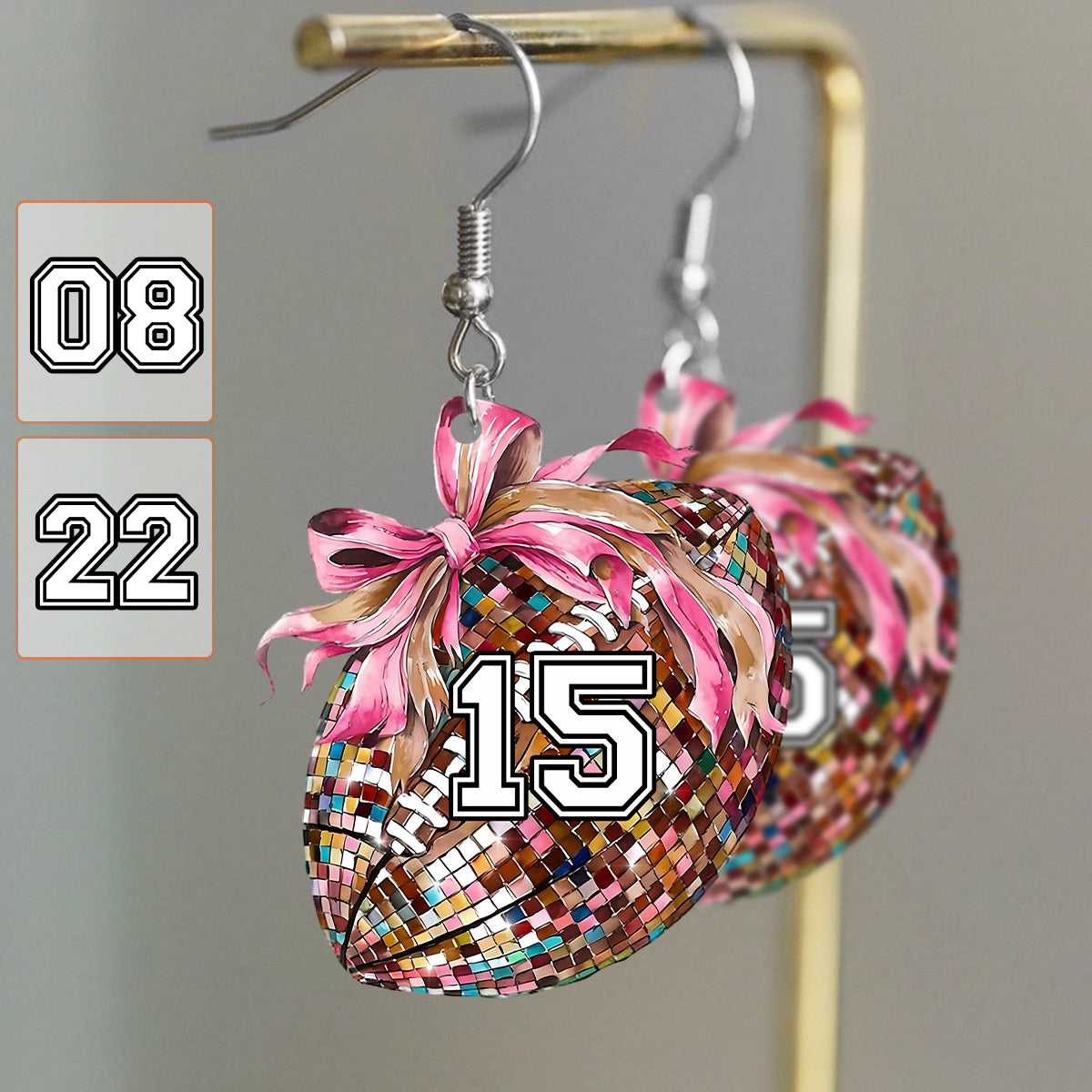 Football Mama - Personalized Football Earrings