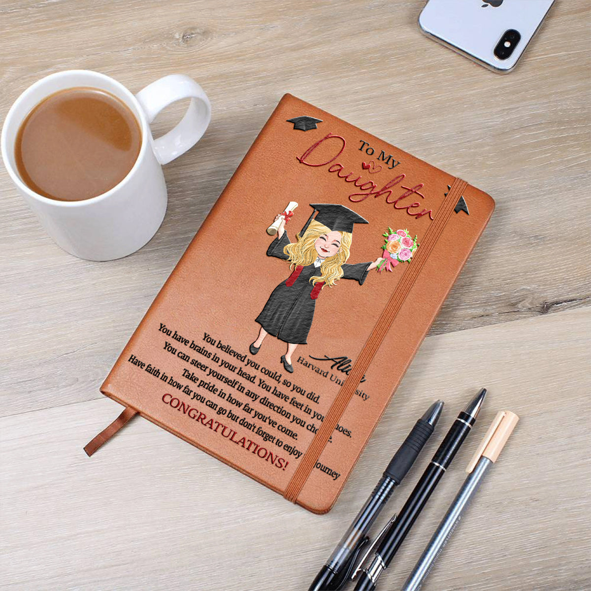 Graduation You Believed You Could So You Did - Personalized Graduation Leather Journal