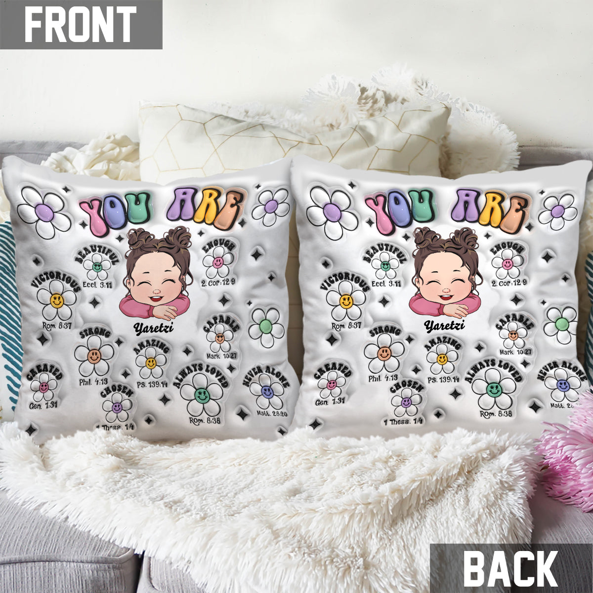 You Are Always Loved - Personalized Kid Throw Pillow