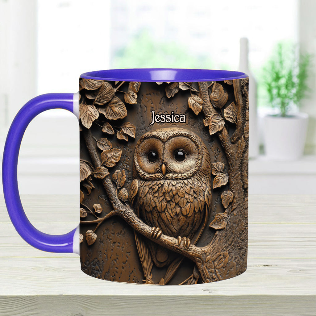 Stunning Owl - Personalized Owl Accent Mug