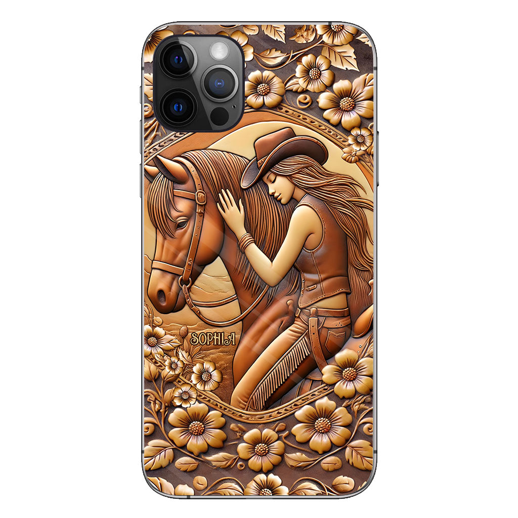 A Girl And Her Horse - Personalized Horse Phone Case