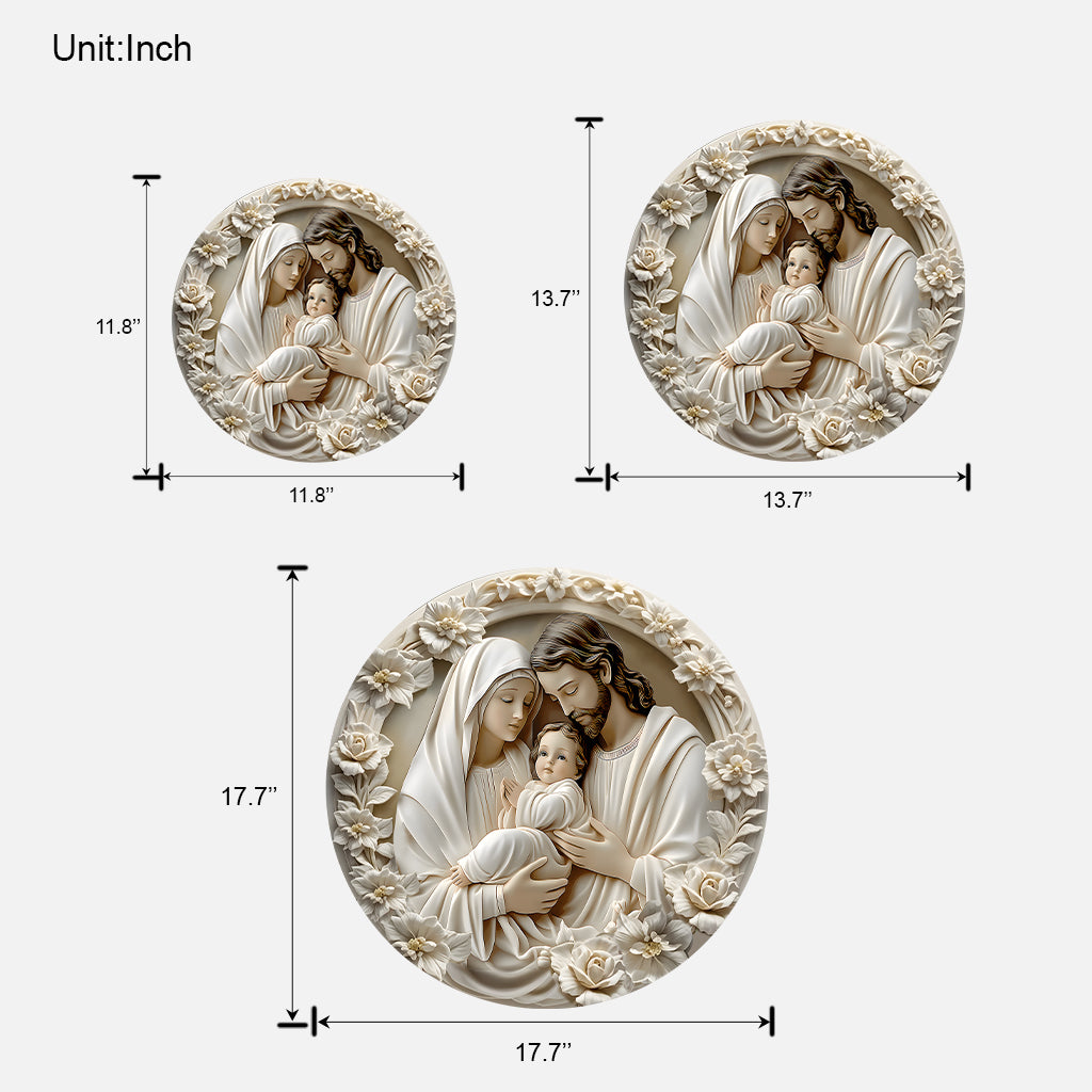 The Holy Family - Christian Custom Shaped Wood Sign