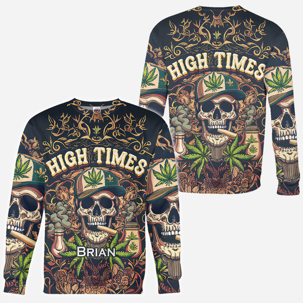 High Times Skull 420 - Personalized Weed All Over Shirt
