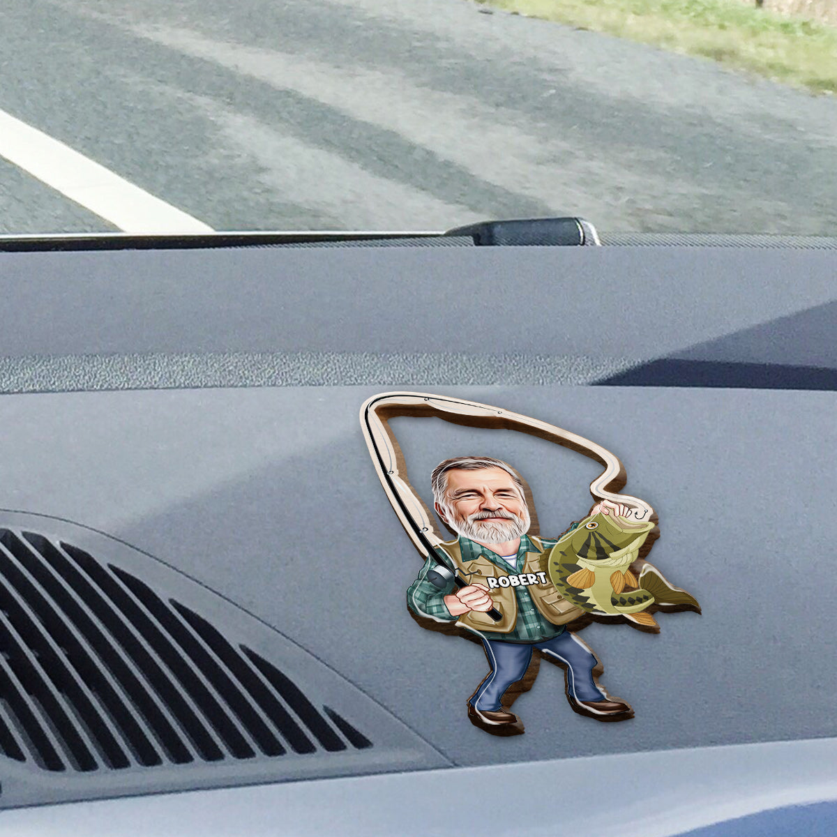 Keep It Reel - Personalized Fishing Shaped Car Visor Clip