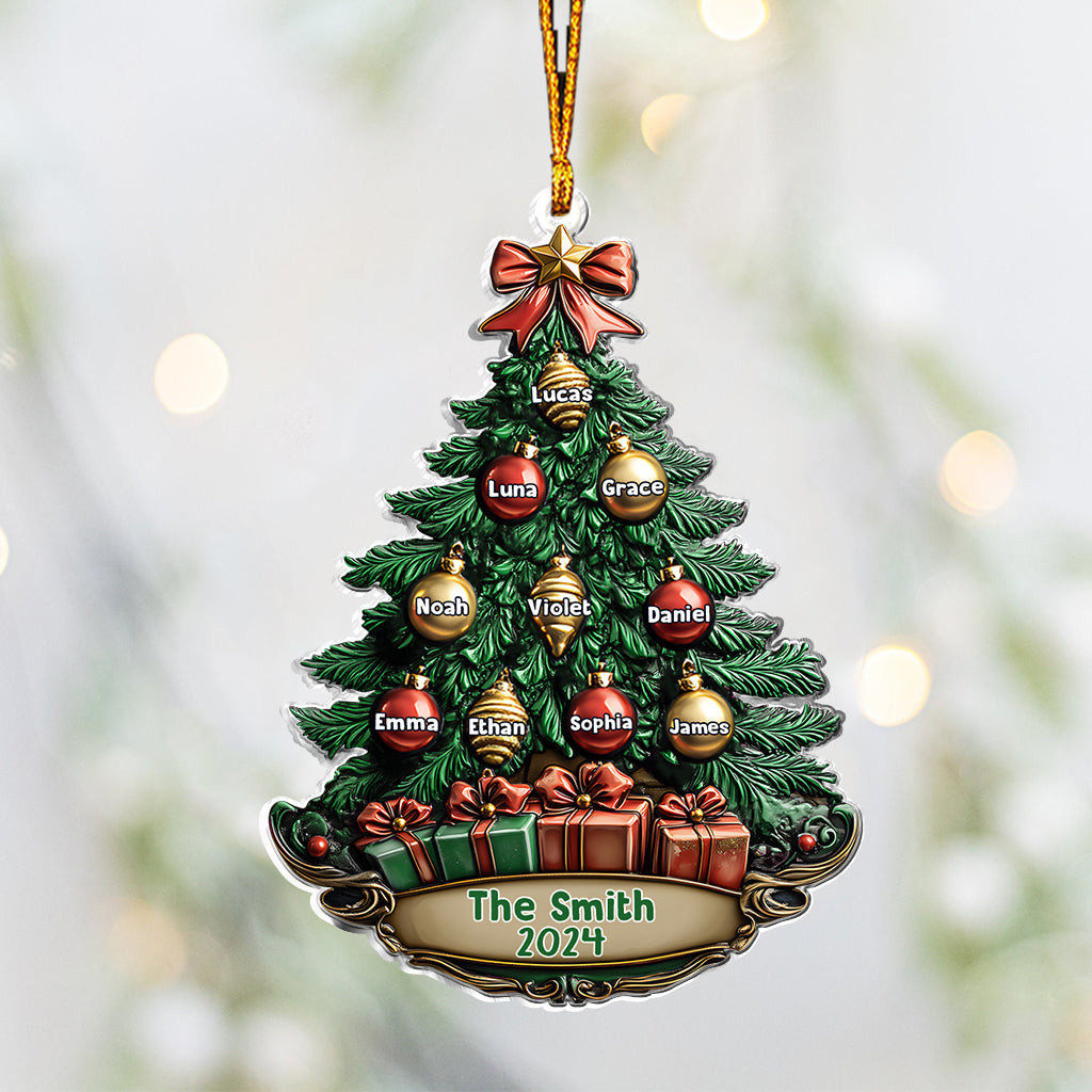 Merry Christmas - Personalized Family Custom Shaped Ornament