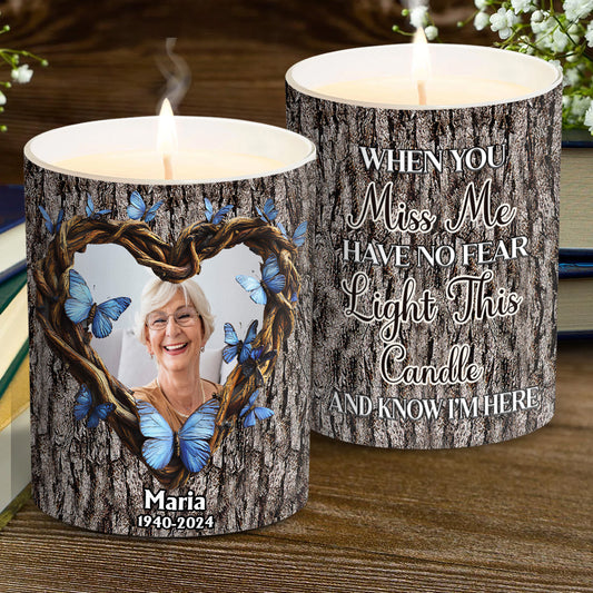 Light This Candle - Personalized Memorial Candle With Wooden Lid