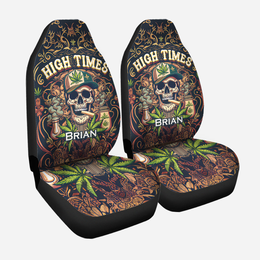 High Times Skull 420 - Personalized Weed Seat Covers