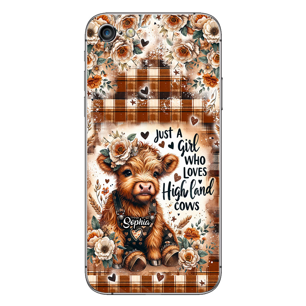 Jut A Girl Who Loves Highland Cow - Personalized Phone Case