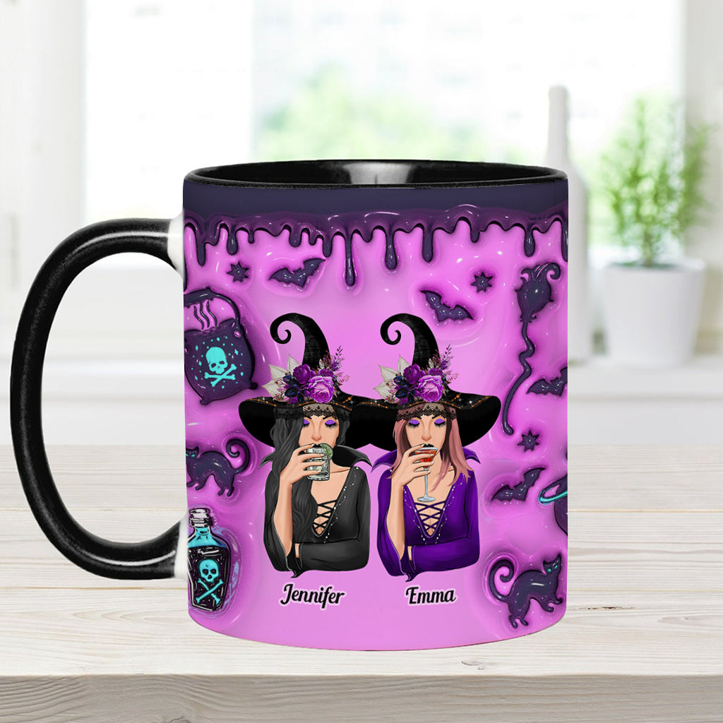 We're Not Sugar And Spice And Everything Nice Witch Best Friends - Personalized Bestie Accent Mug