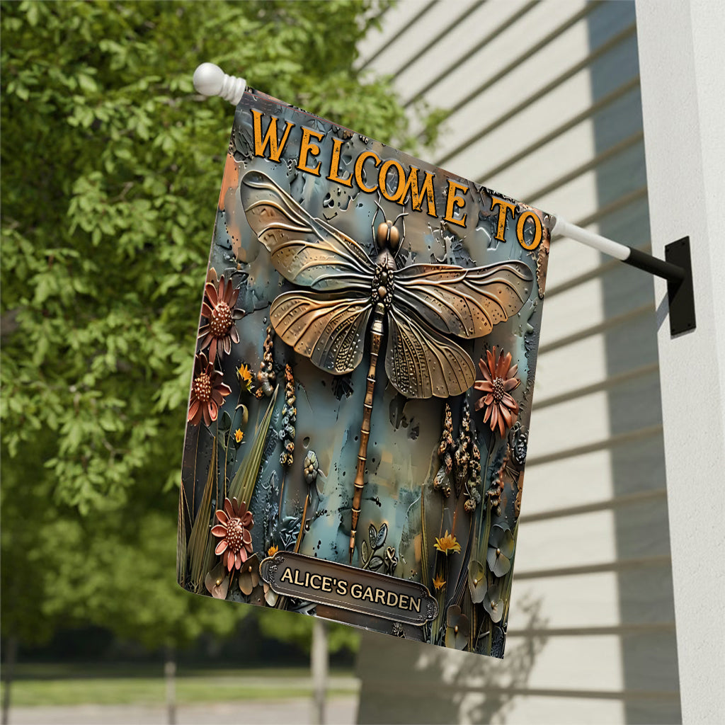 Stunning Dragonfly - Personalized Gardening Garden Flag