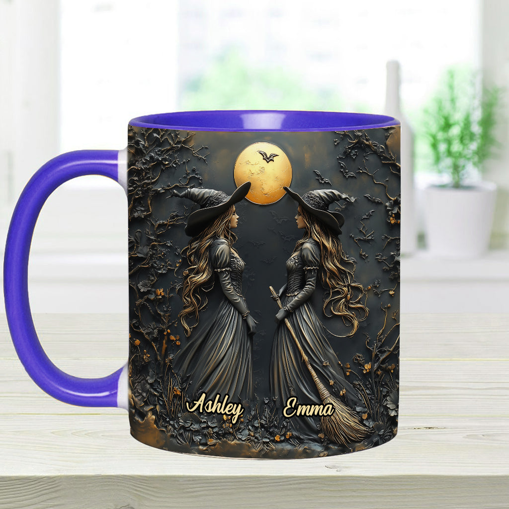 Witches By Nature Bitches By Choice - Personalized Bestie Accent Mug