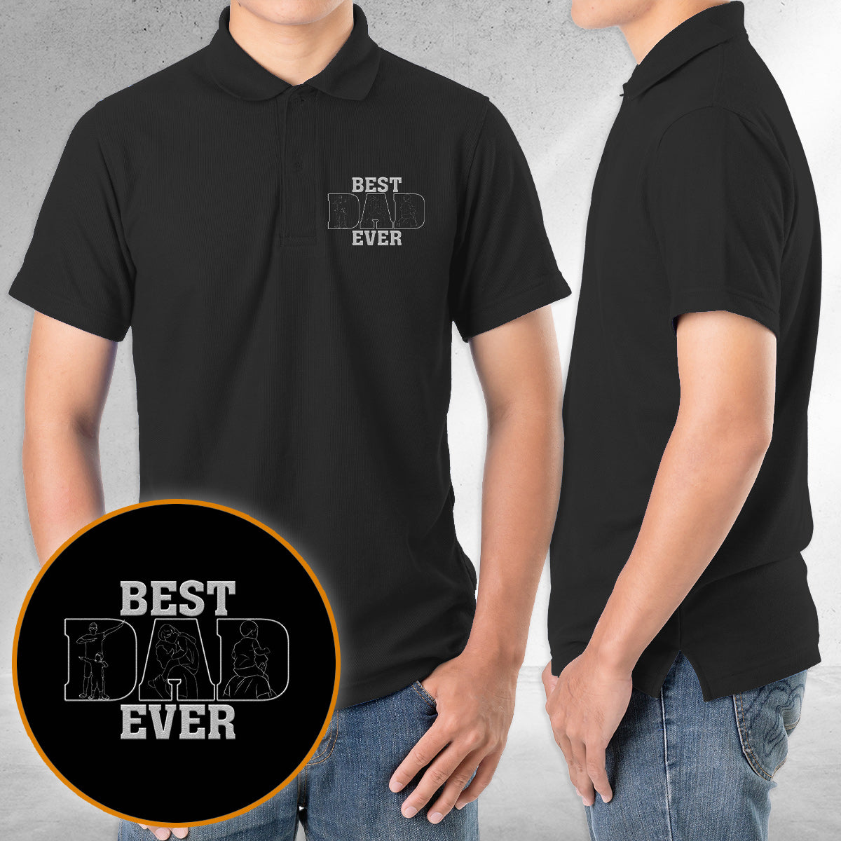 Dad/ Grandpa/ Mom... Since Year - Personalized Father Embroidered Polo Shirt