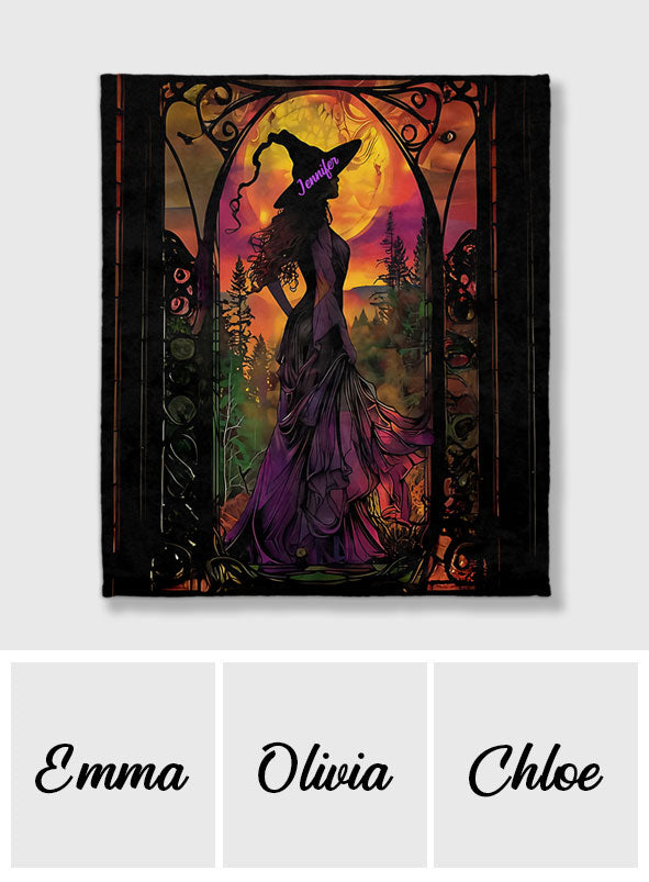 Beautiful Witch - Personalized Witch Blanket