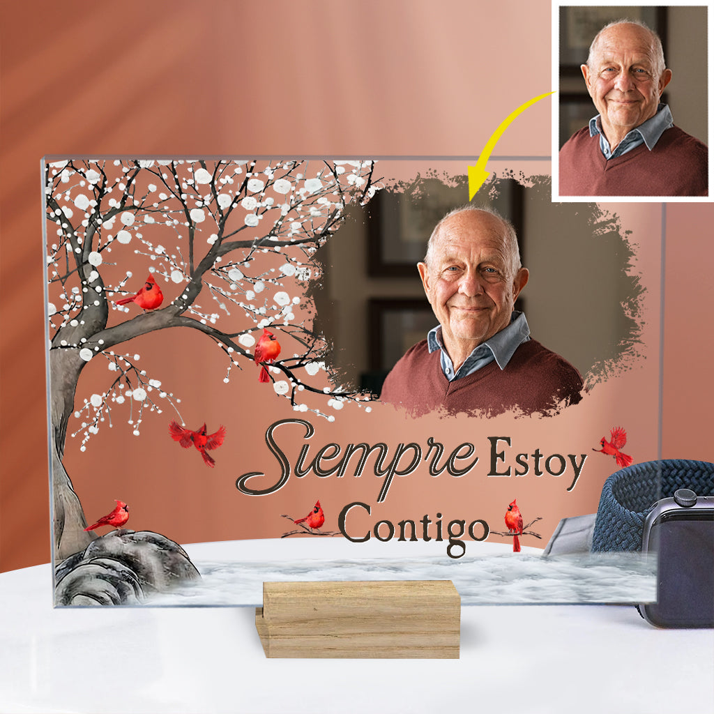 Siempre Estoy Contigo - Personalized Memorial Transparent Acrylic Plaque