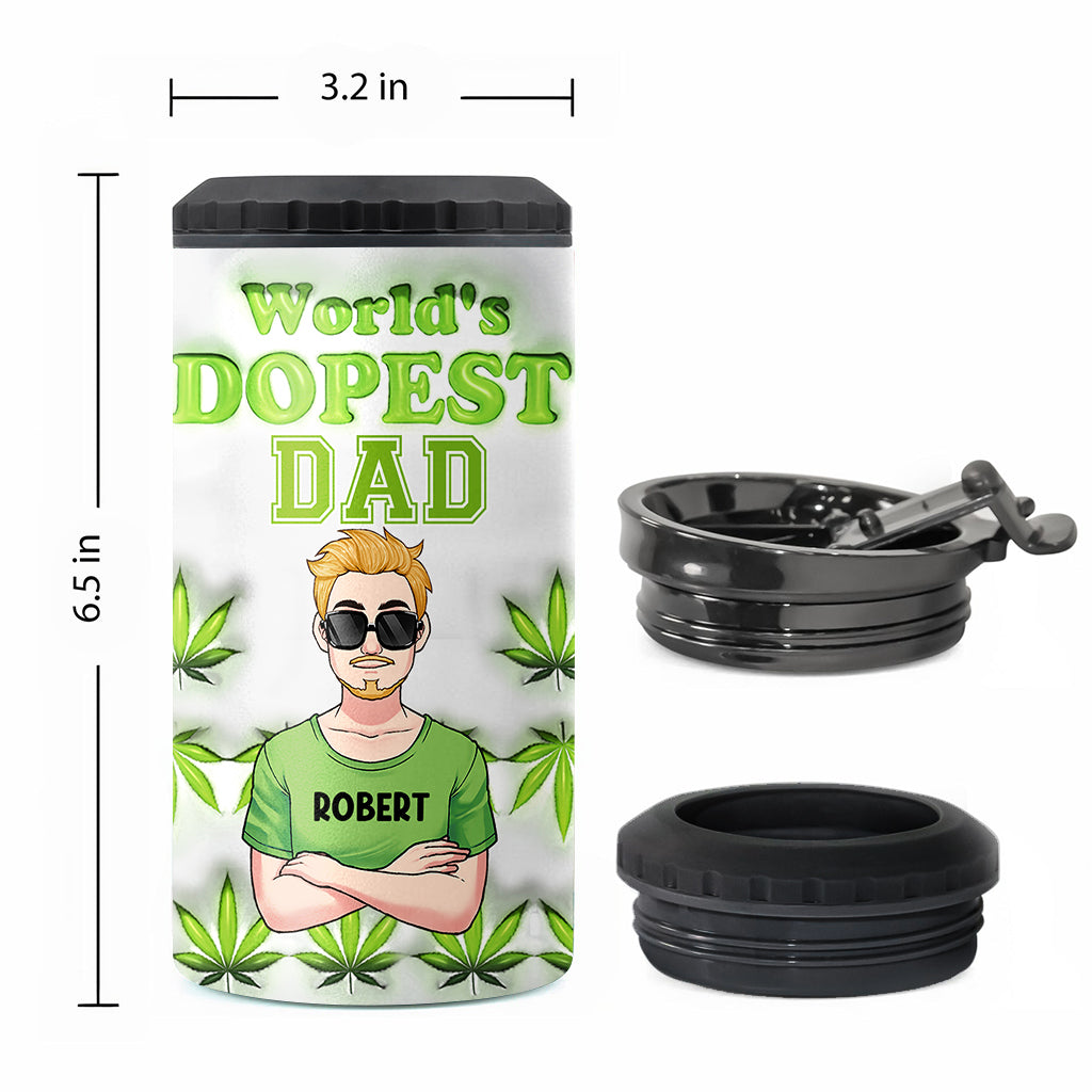 Dopest Dad Ever - Personalized Father Can Cooler