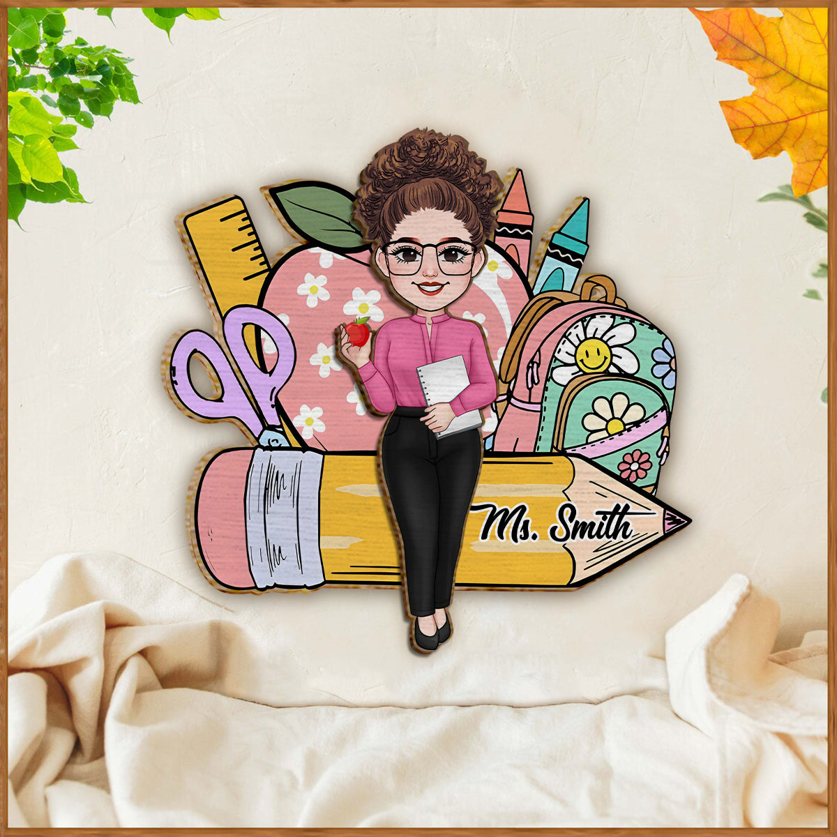 Welcome To The Class - Personalized Teacher 2 Layered Wood Sign / Wood Plaque