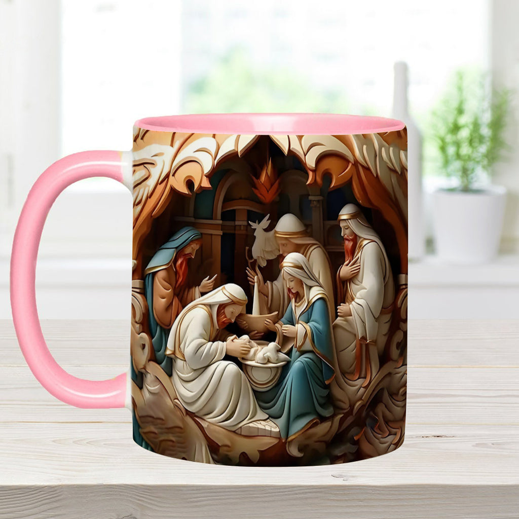 O Come Let Us Adore Him - Personalized Christian Accent Mug