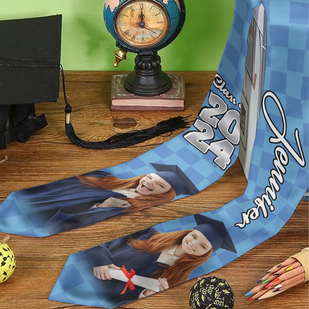 Photo Custom Graduation Stole Sash - Personalized Graduation Graduation Stole