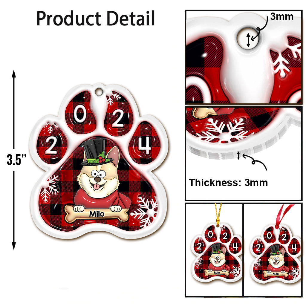 Merry Woofmas 2024 - Personalized Dog Ornament