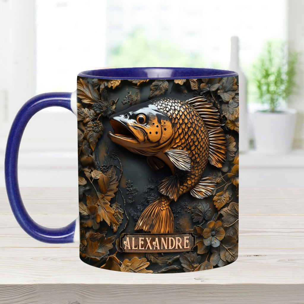 Fishing Lover Gift - Personalized Fishing Accent Mug