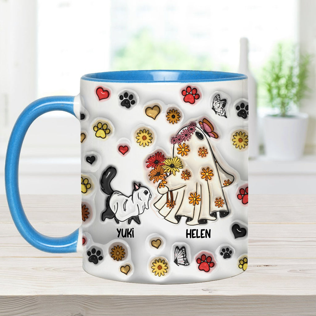Cute Ghosts - Personalized Cat Accent Mug