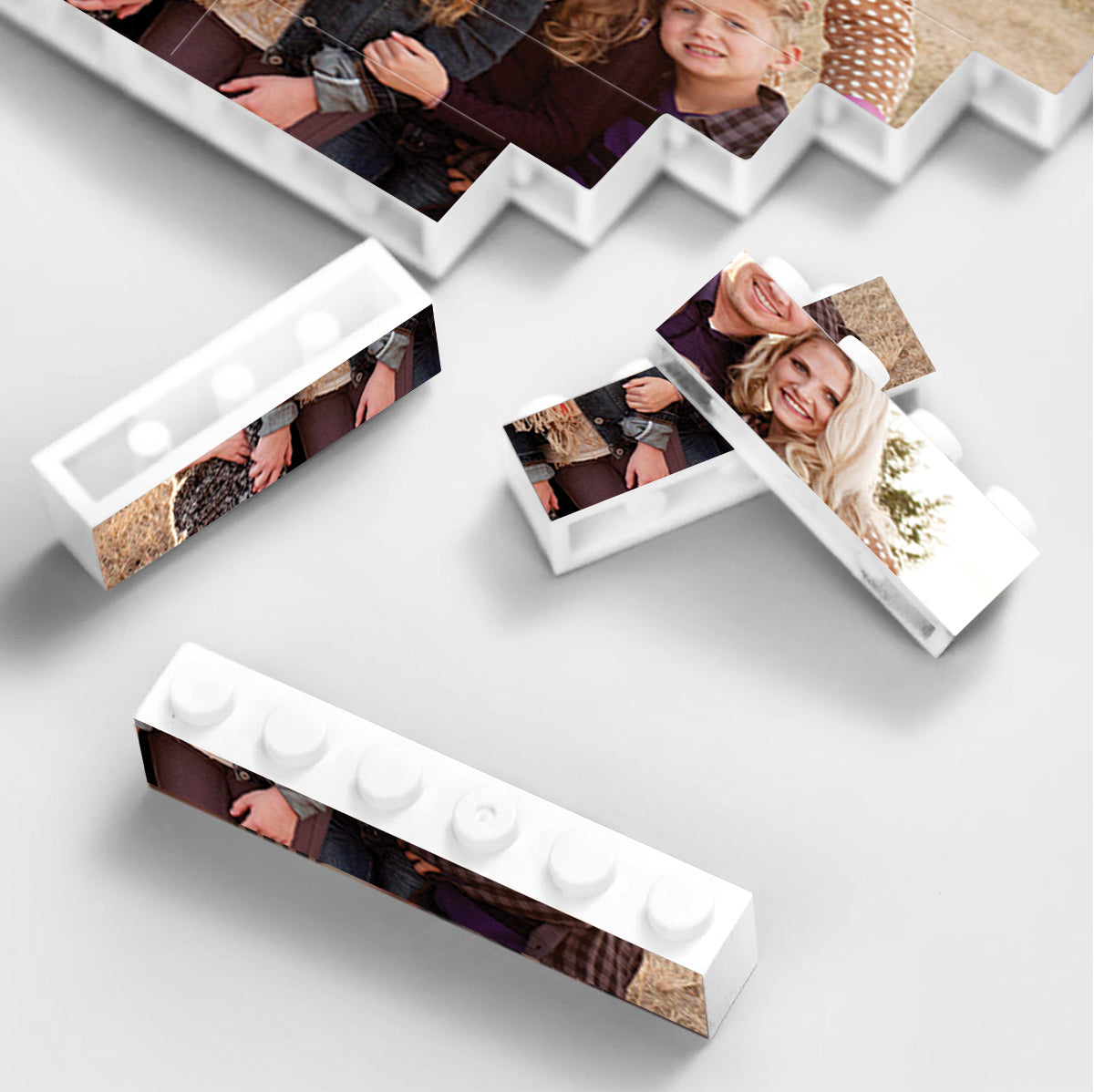 And So Together They Built The Life They Loved - Personalized Family One-sided Vertical Rectangle Building Brick Blocks
