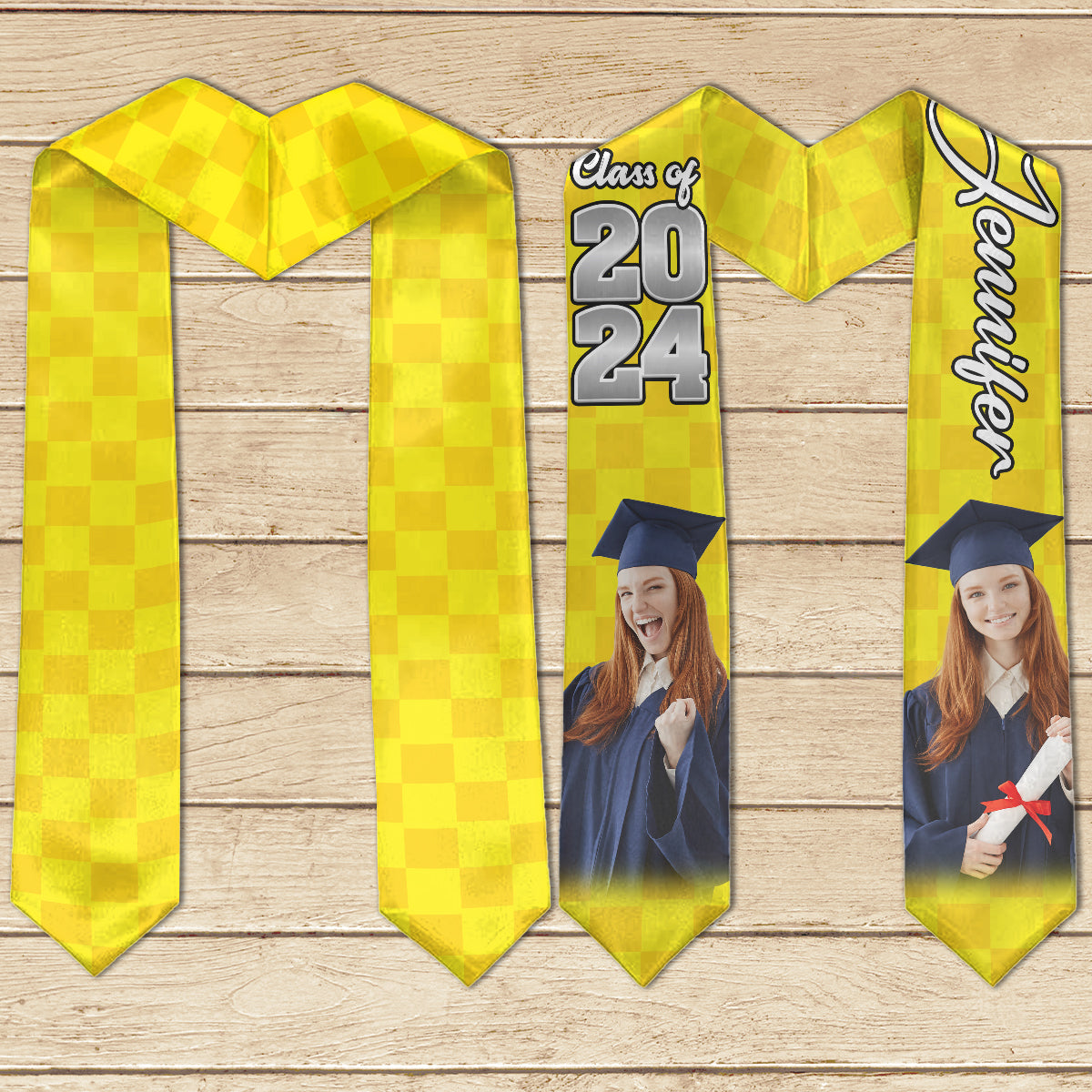 Photo Custom Graduation Stole Sash - Personalized Graduation Graduation Stole