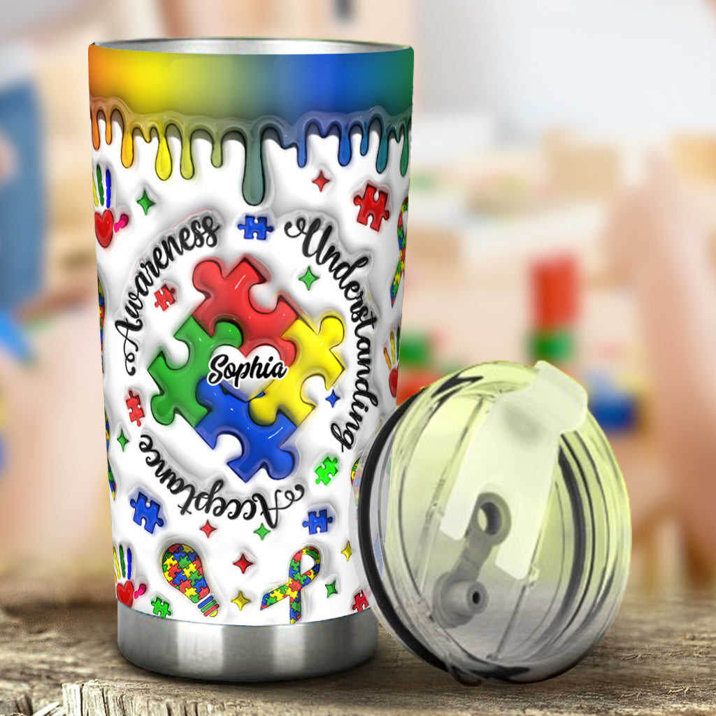 Autism Awareness - Personalized Autism Awareness Tumbler