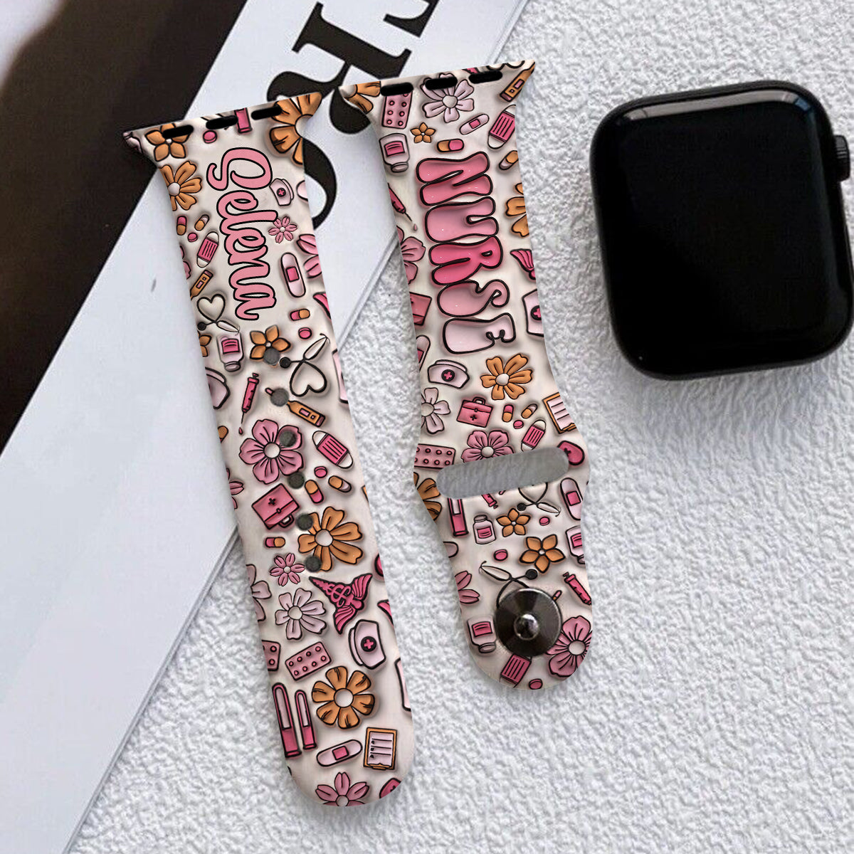 Puffy Nurse - Personalized Nurse Apple Watch Band