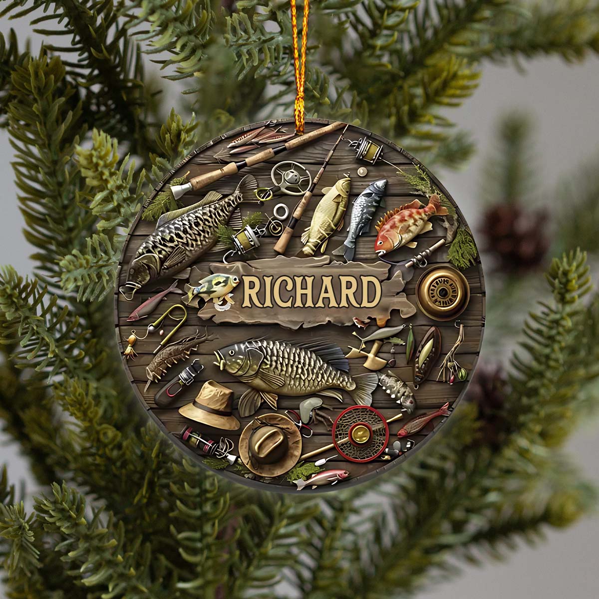 Love Fishing - Personalized Fishing Ornament