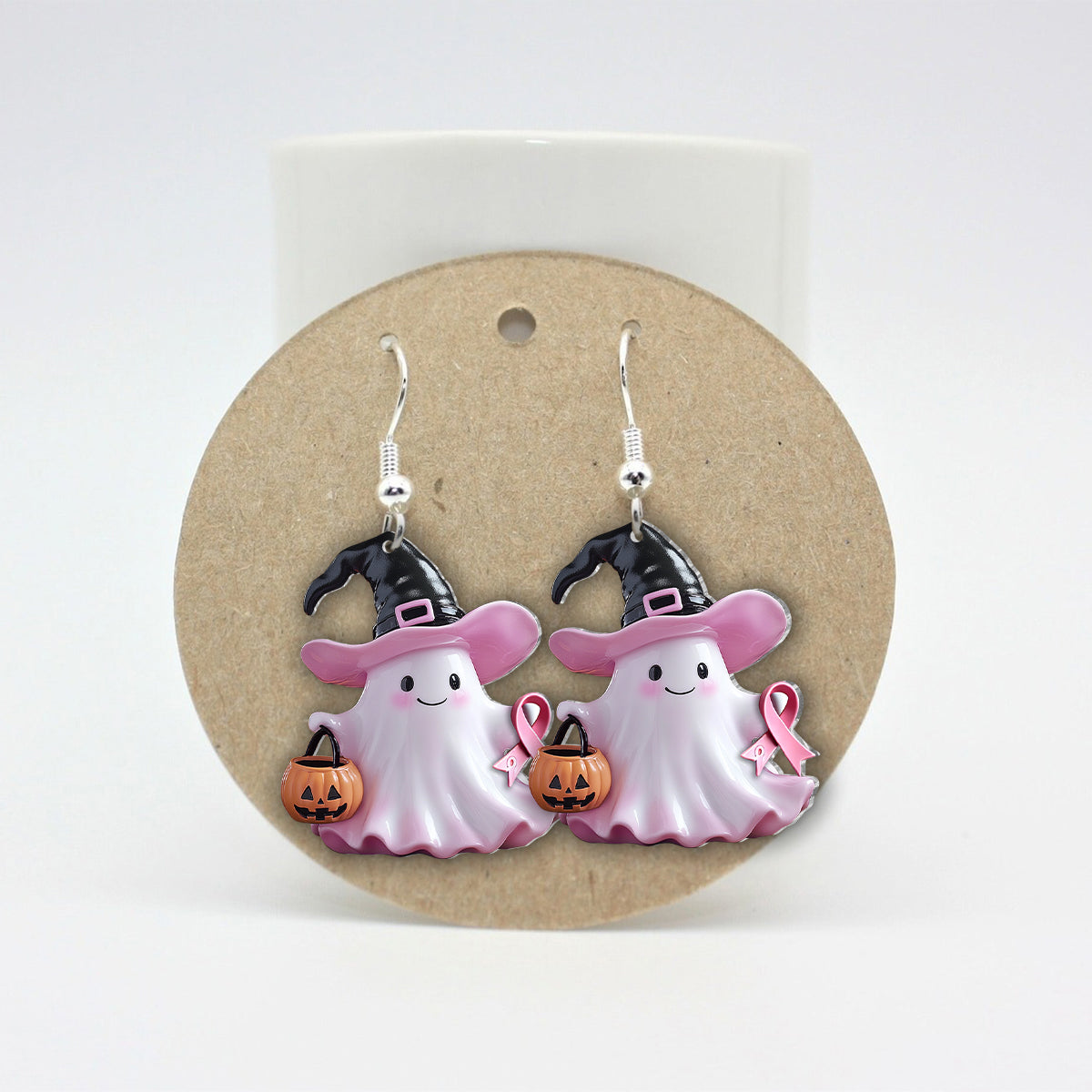 Breast Cancer Awareness - Personalized Breast Cancer Awareness Earrings