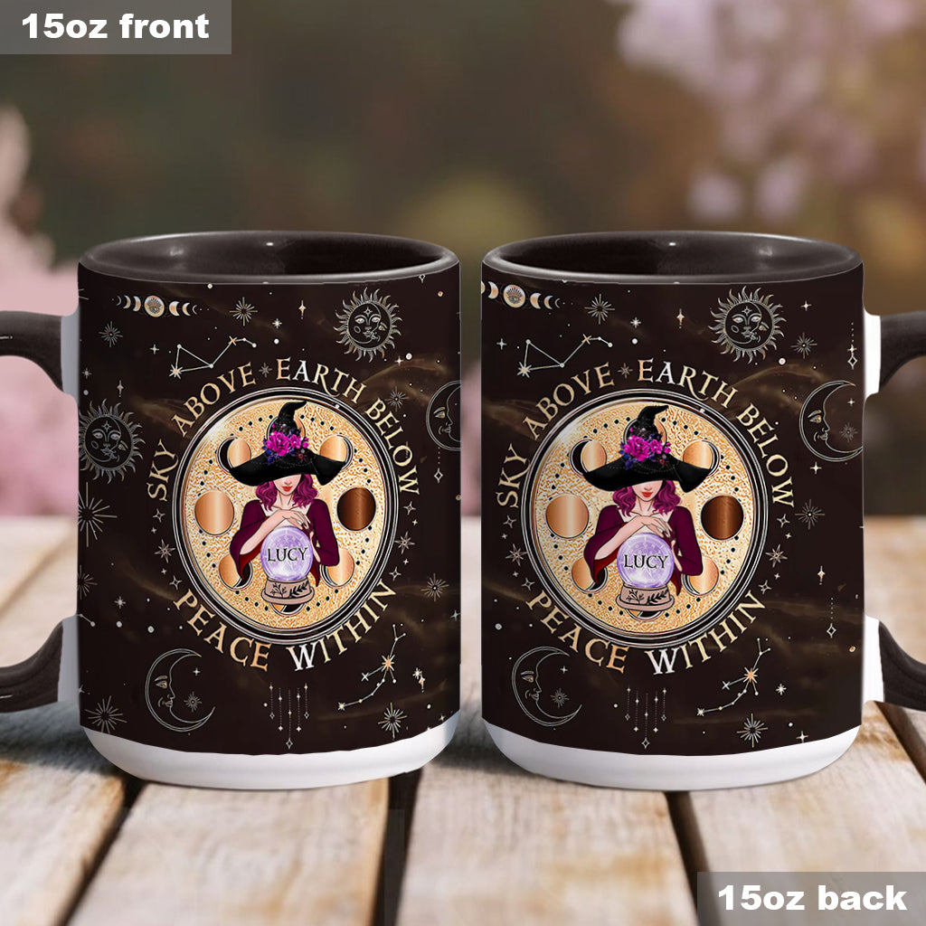 As Above So Below - Personalized Witch Accent Mug