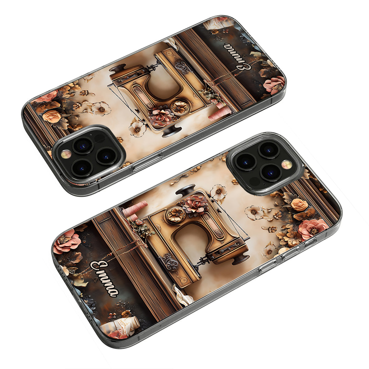 Beautiful Sewing Machine - Personalized Sewing Clear Phone Case