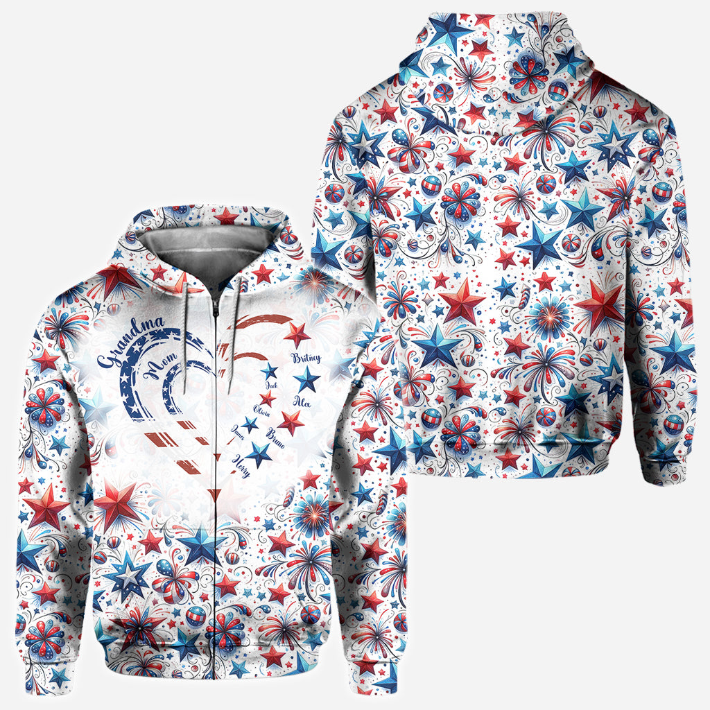 American Grandma - Personalized Grandma All Over Shirt