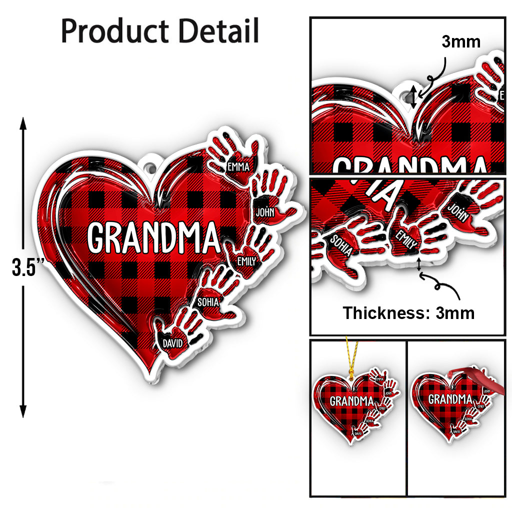 Grandma Nana Mama - Personalized Grandma Custom Shaped Ornament