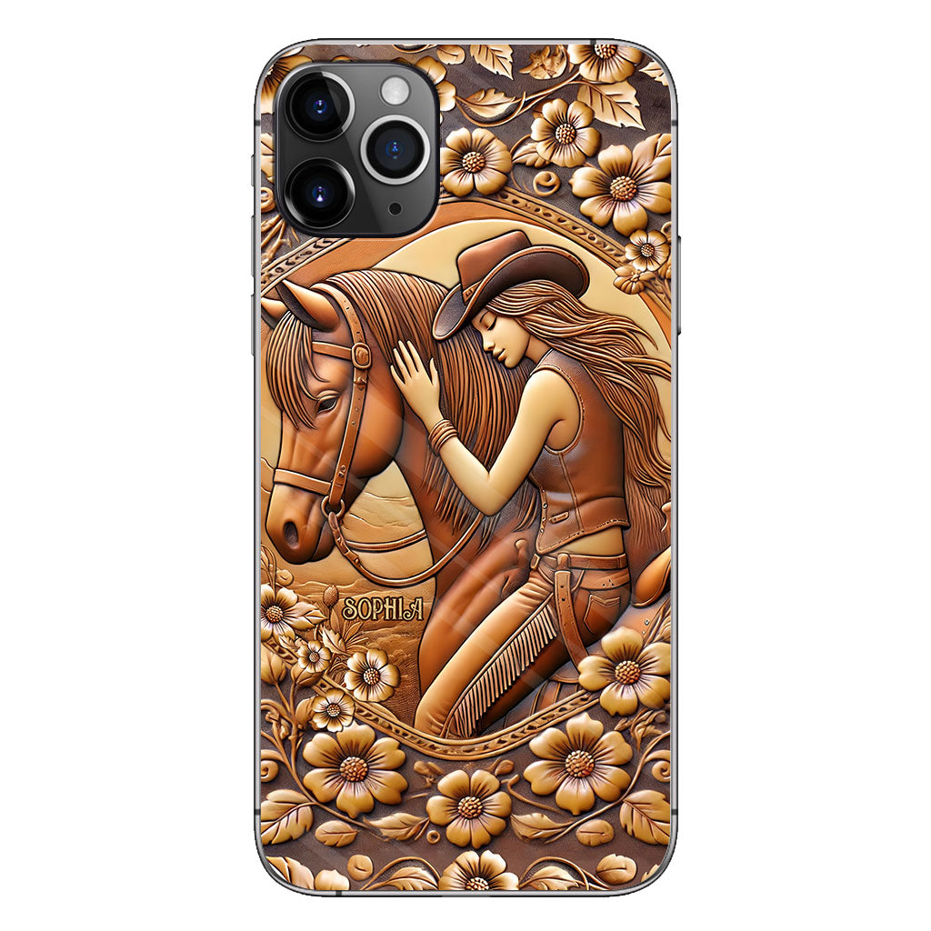A Girl And Her Horse - Personalized Horse Phone Case