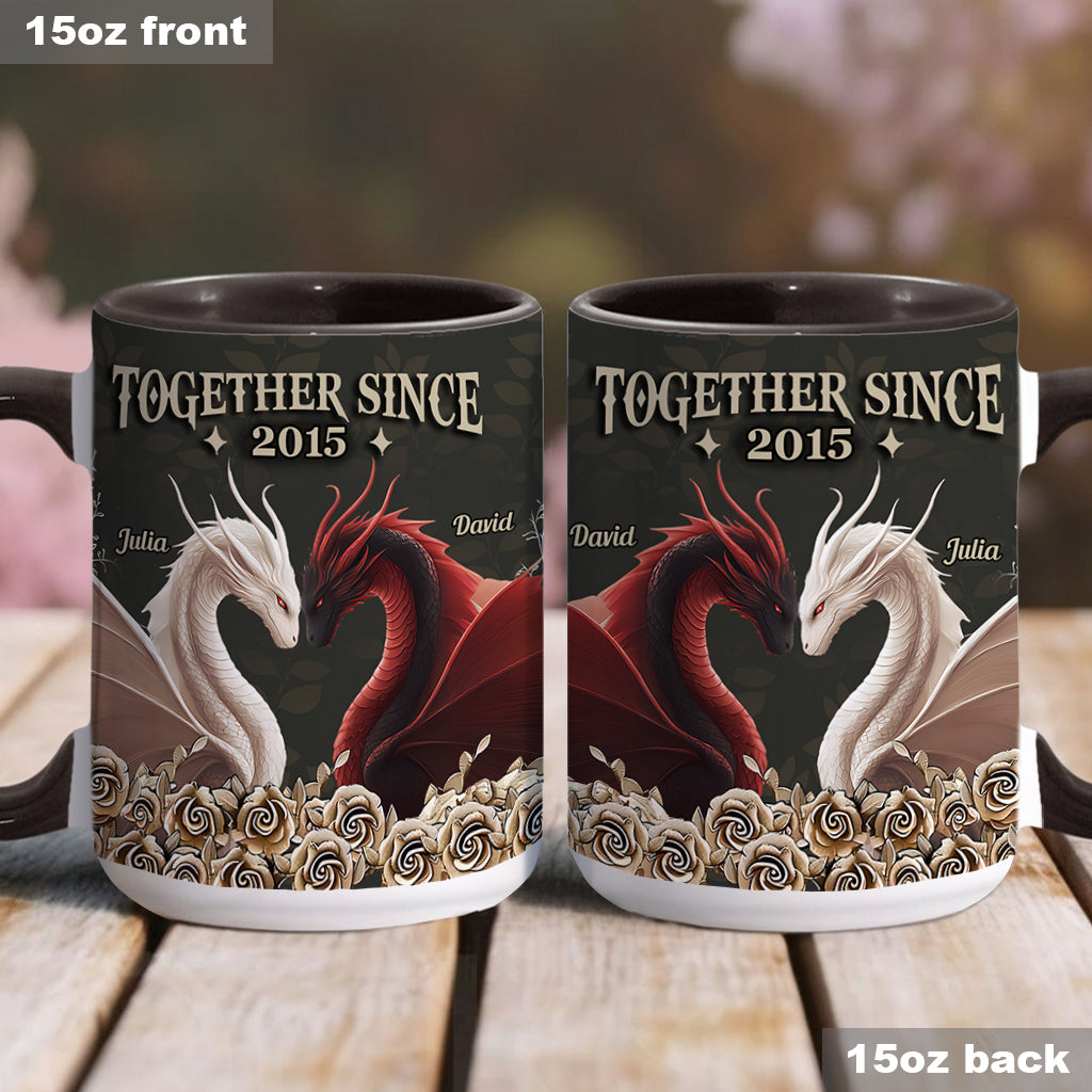 From Our First Kiss - Personalized Dragon Accent Mug