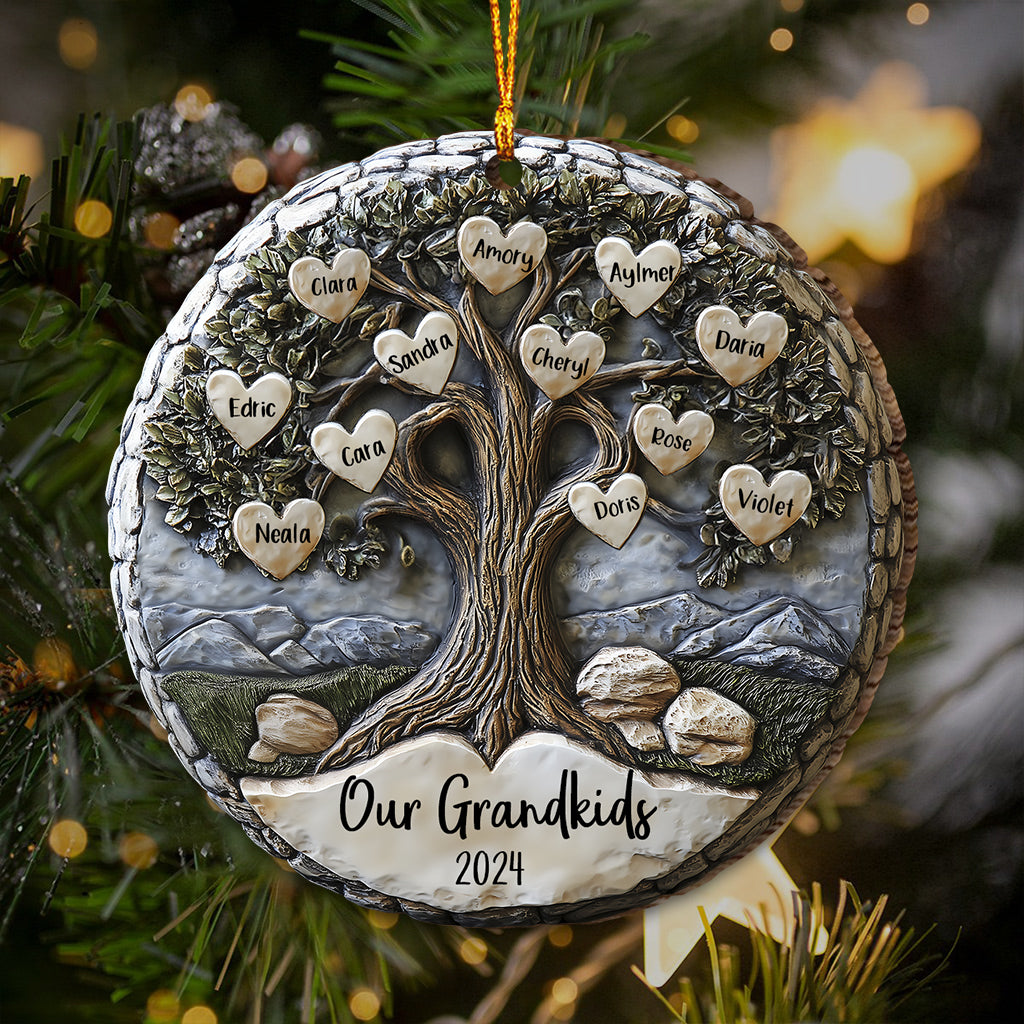 Our Grandkids 2024 - Personalized Grandma Ornament
