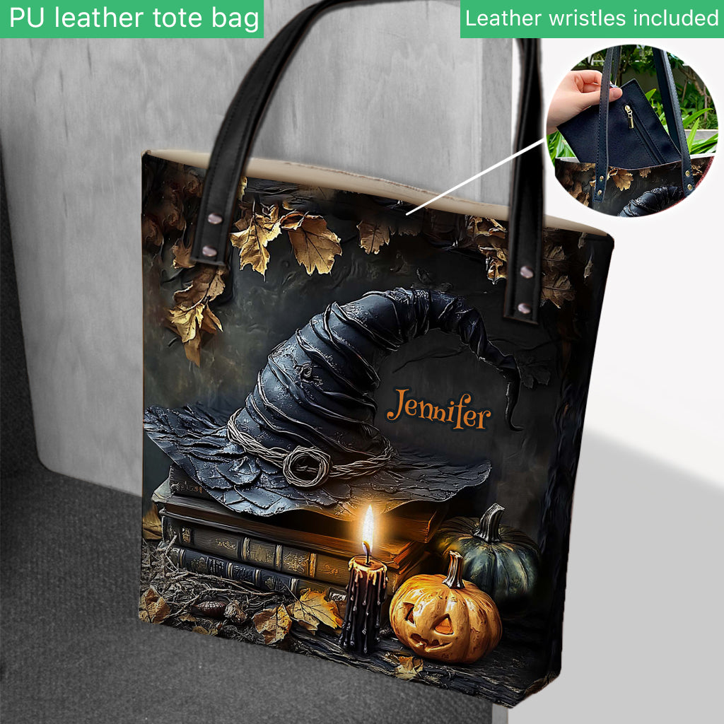 A Witch's Autumn Ritual - Personalized Witch Tote Bag