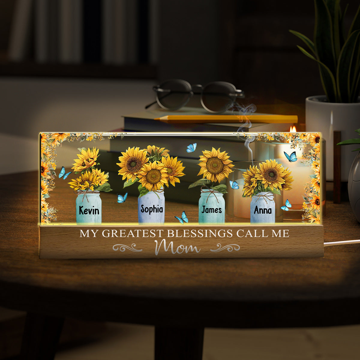 My Greatest Blessings Call Me Mom - Personalized Mother Custom LED Night Light