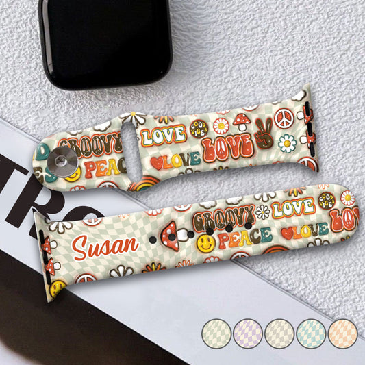 Hippie Soul Retro Multi Style - Personalized Hippie Apple Watch Band