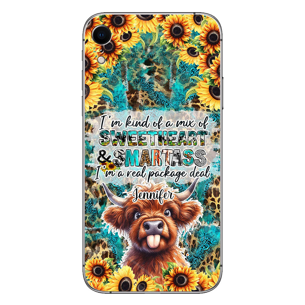 Sassy Highland Cow - Personalized Phone Case