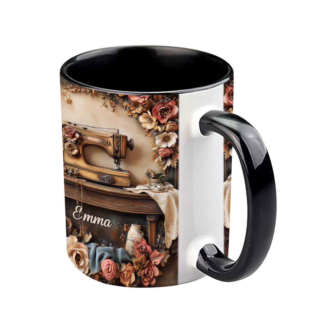Beautiful Sewing Machine - Personalized Sewing Accent Mug