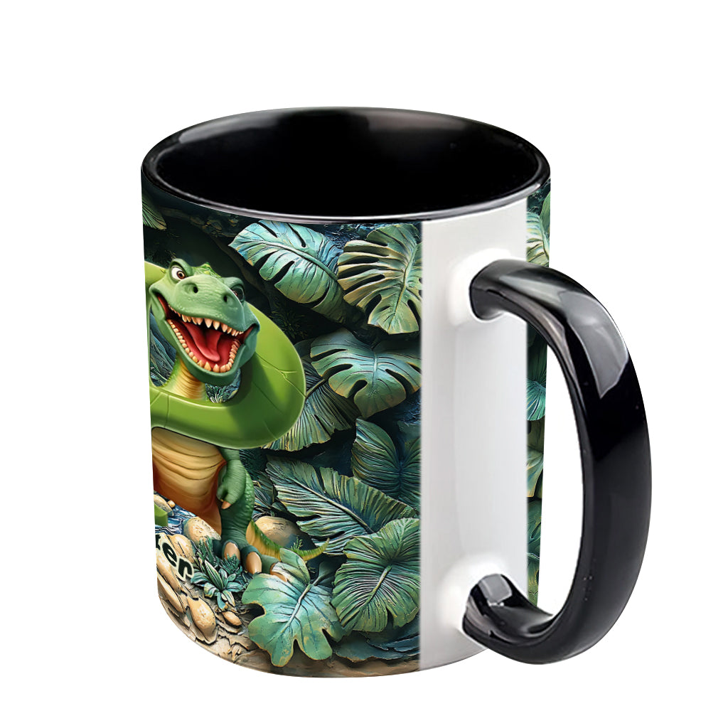 Dinosaur Letter - Personalized Kid Accent Mug