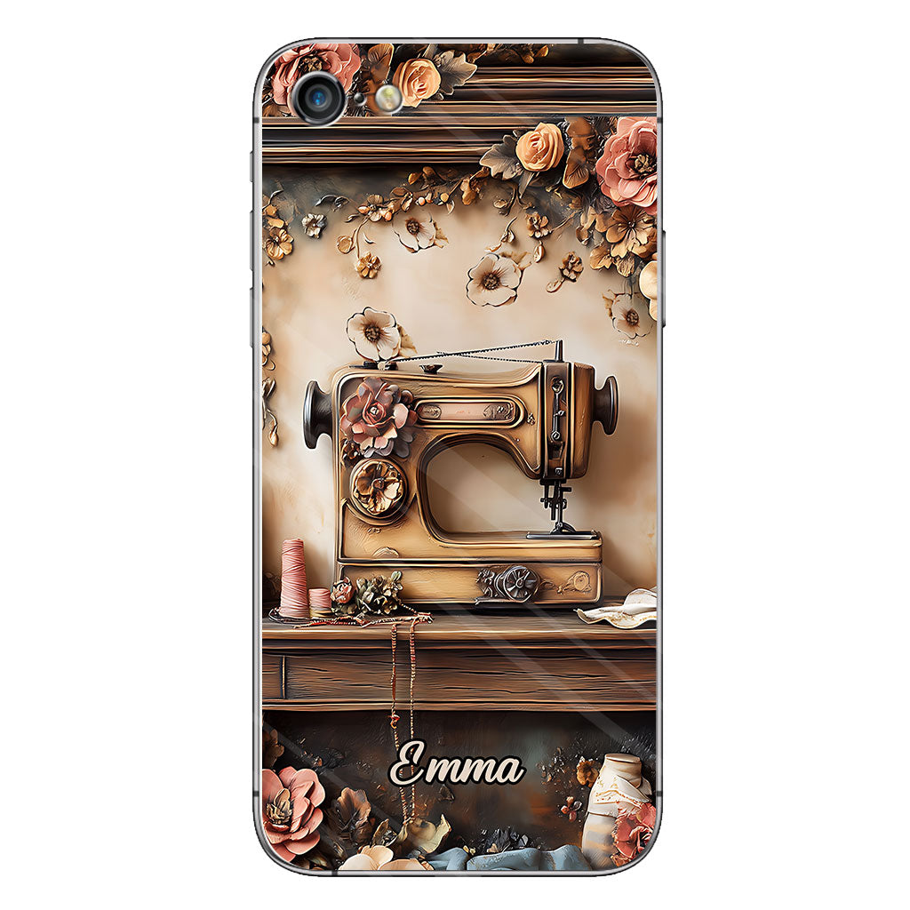 Beautiful Sewing Machine - Personalized Sewing Clear Phone Case
