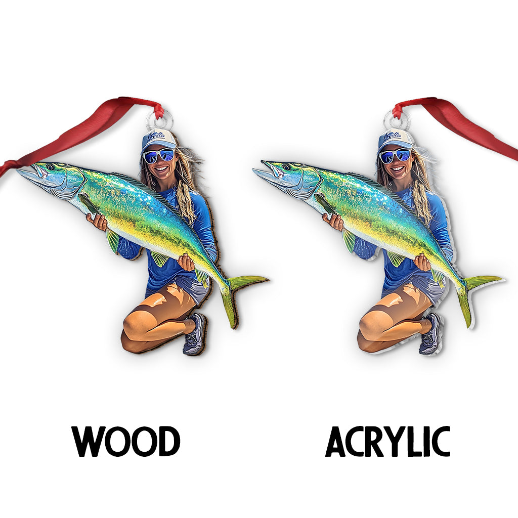 Any Photo Custom Onament - Personalized Fishing Custom Shaped Ornament